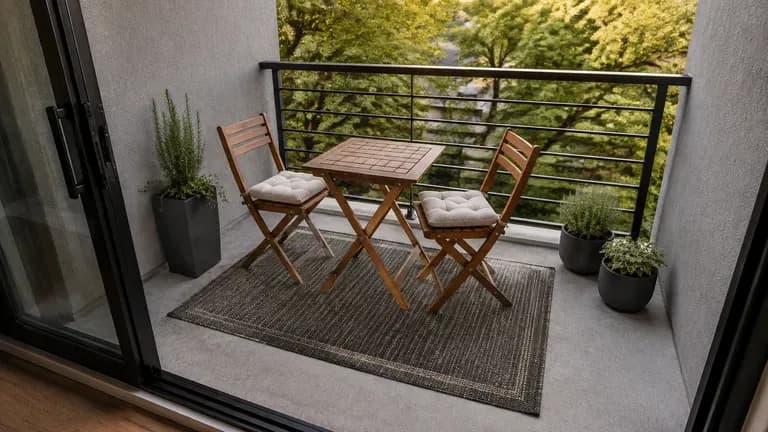 A small balcony redesign preview shown in a compact setting